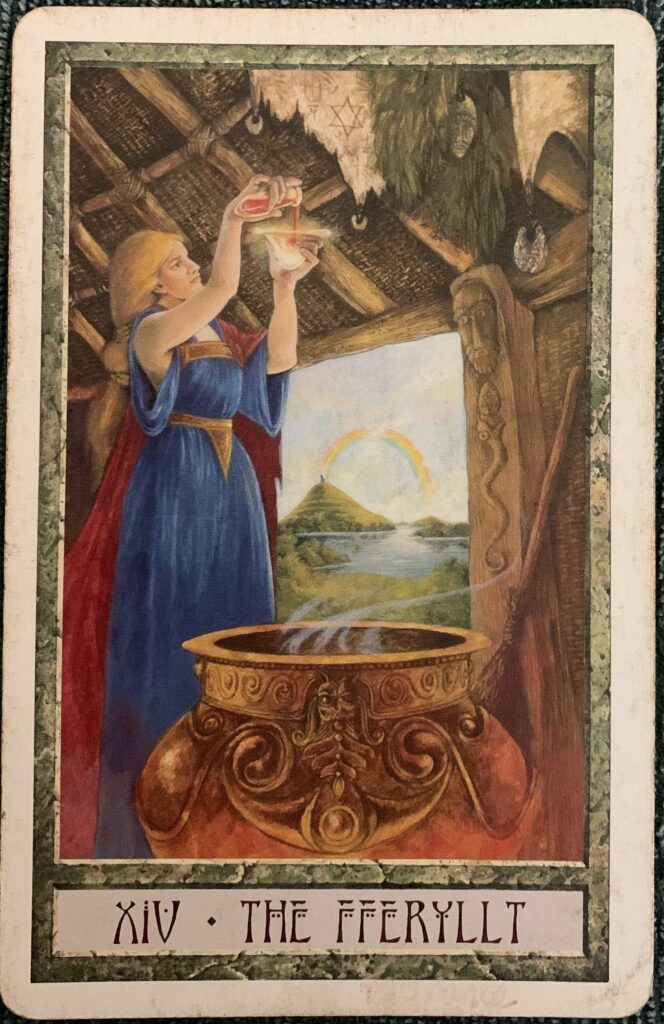 From the Druid Craft Tarot, The Fferyllt (Temperance)